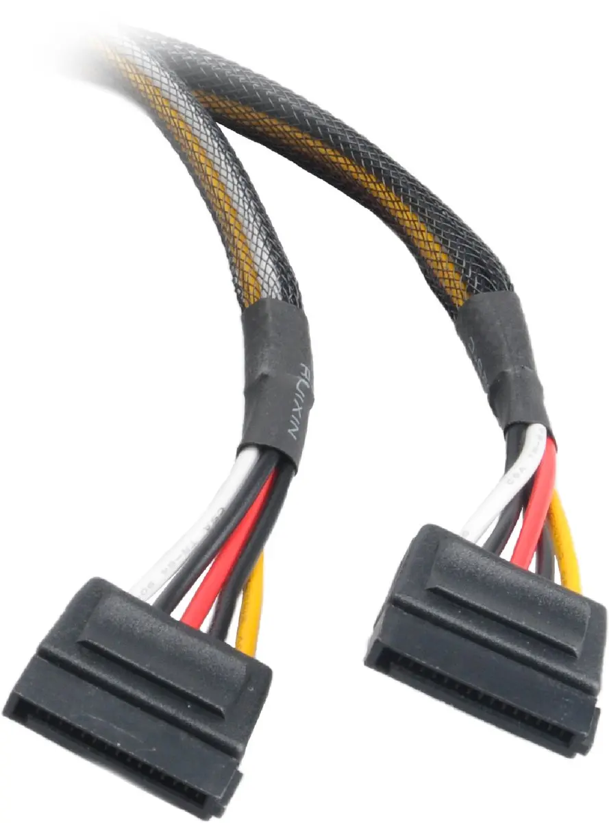 Akasa AK-CBPW05-30 SATA Stroomverdeler - 30cm - Zwart - afbeelding 4 van 5