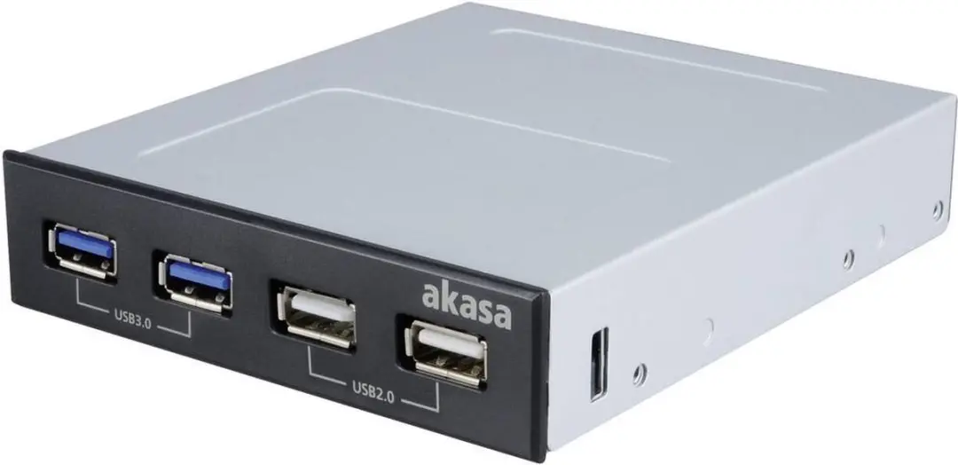 Akasa AK-ICR-12V3 USB-hub - 4-poorts - Zwart - afbeelding 3 van 6