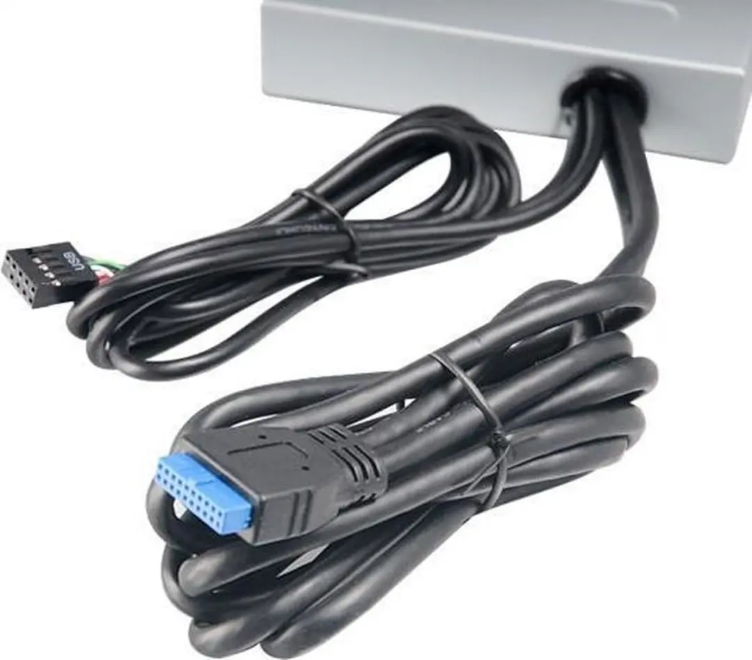 Akasa AK-ICR-12V3 USB-hub - 4-poorts - Zwart - afbeelding 5 van 6