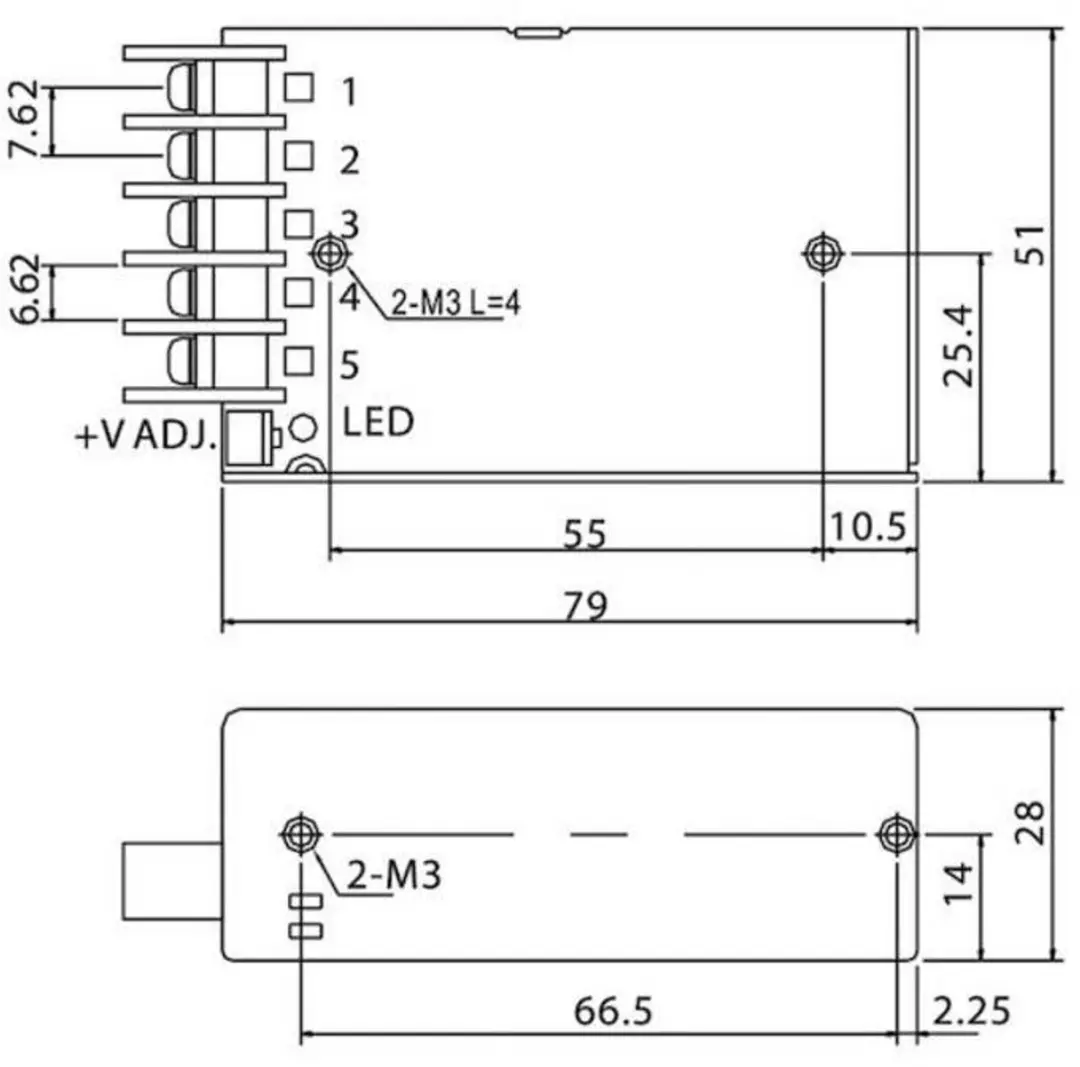 Mean Well RS-25-24 Schakelende Voeding - 24V - afbeelding 2 van 5