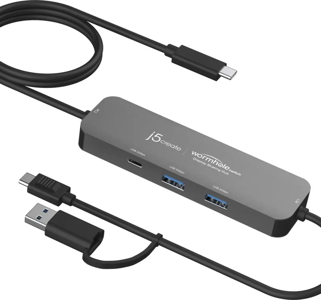 j5create Wormhole Switch JCH462-N Hub voor delen van display - afbeelding 2 van 6