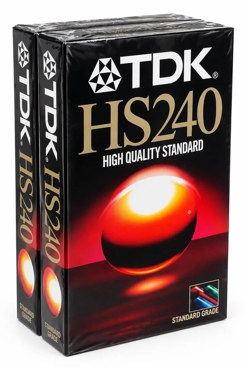 TDK HS E-240 VHS Video Cassette 2 Pack
