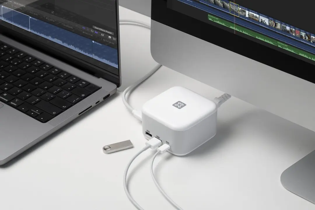 XtremeMac X-Cube Pro XWH-XCP-03 USB-C Hub - 130W - Wit - afbeelding 5 van 6