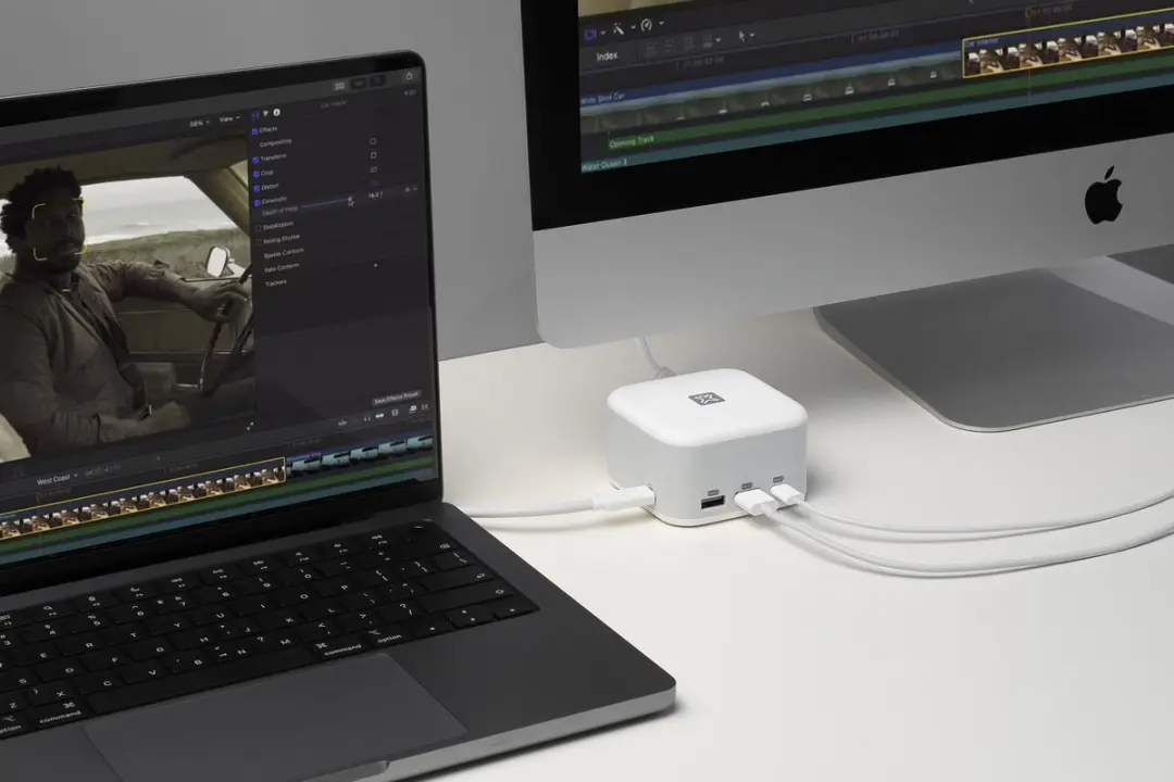 XtremeMac X-Cube Pro XWH-XCP-03 USB-C Hub - 130W - Wit - afbeelding 6 van 6