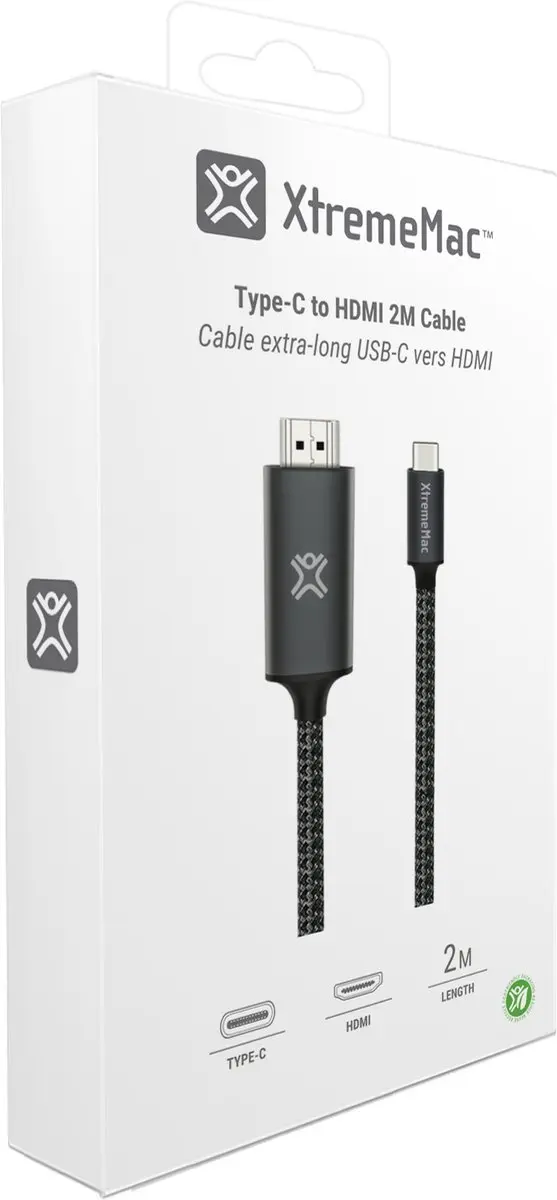 XtremeMac XWH-ACH2-13 USB-C naar HDMI Kabel 2m - Grijs - afbeelding 5 van 6