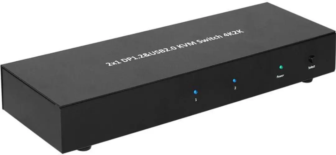 4K Displayport & USB 2 x 1 KVM Switch - afbeelding 2 van 2