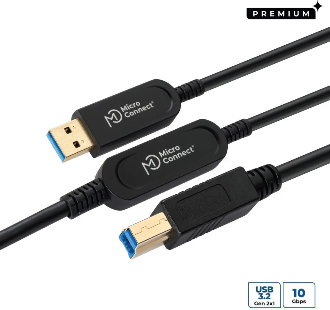 MicroConnect Premium Optic MC-USB3.0AB10OP USB-kabel 10m