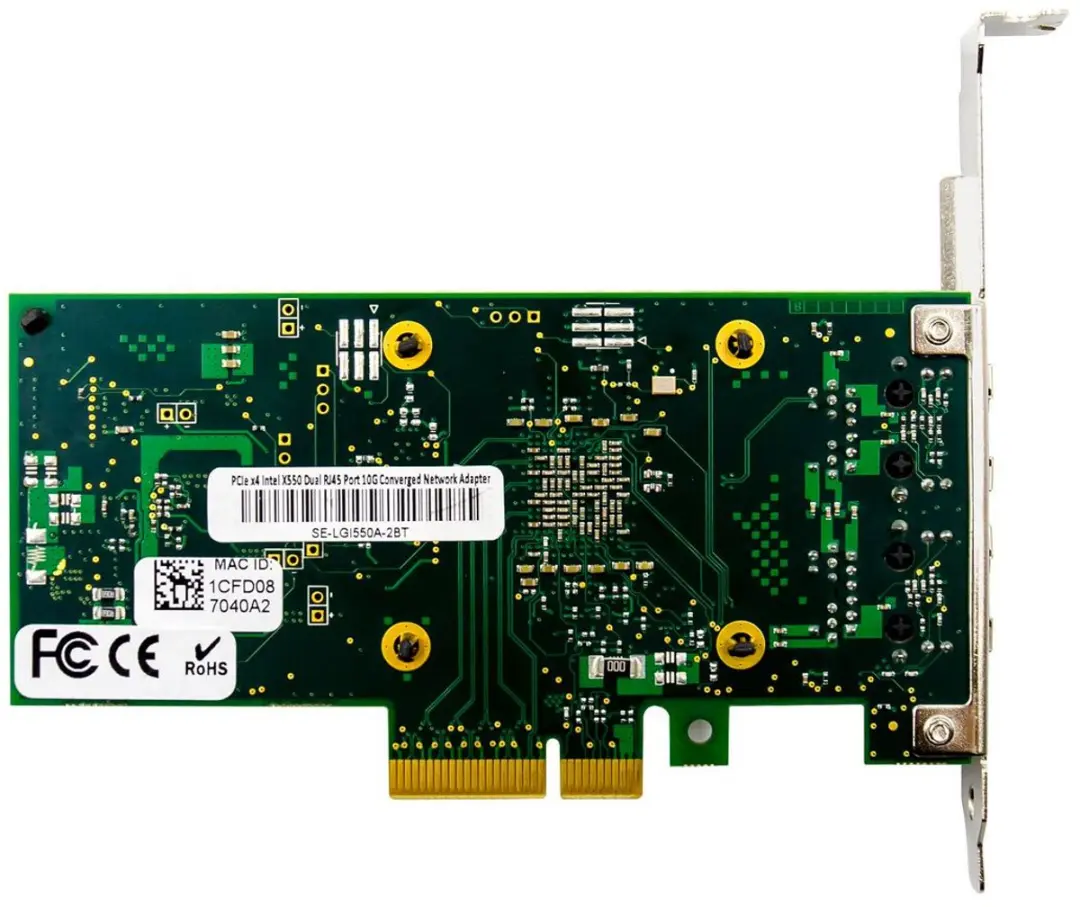 MicroConnect MC-PCIEX4-X550-T2-D Netwerkkaart - Zwart - afbeelding 2 van 6