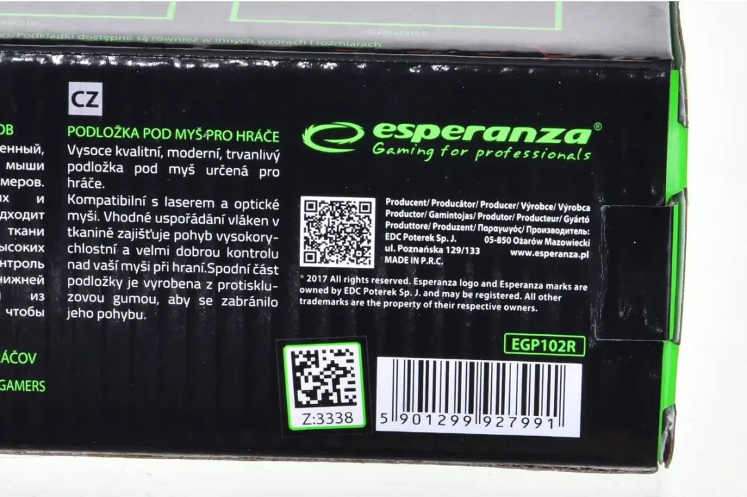 Esperanza Gaming Flame EGP102R Muismat Midi - Zwart - afbeelding 4 van 6