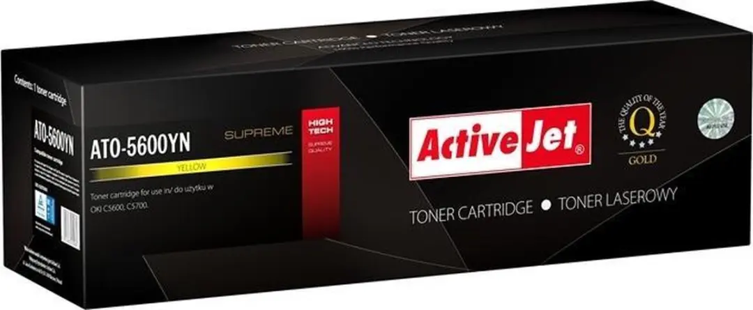 ActiveJet ATO-5600YN Toner voor OKI-printer; OKI 43324406 Vervanging; Opperste; 2000 pagina's; geel. - afbeelding 2 van 4