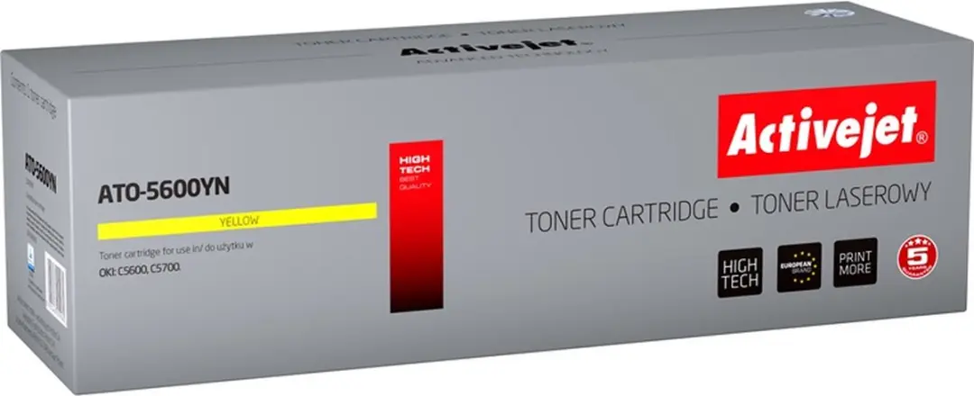 ActiveJet ATO-5600YN Toner voor OKI-printer; OKI 43324406 Vervanging; Opperste;