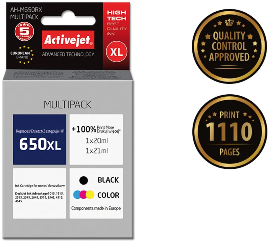 ActiveJet AH-M650RX Inkt voor HP 650