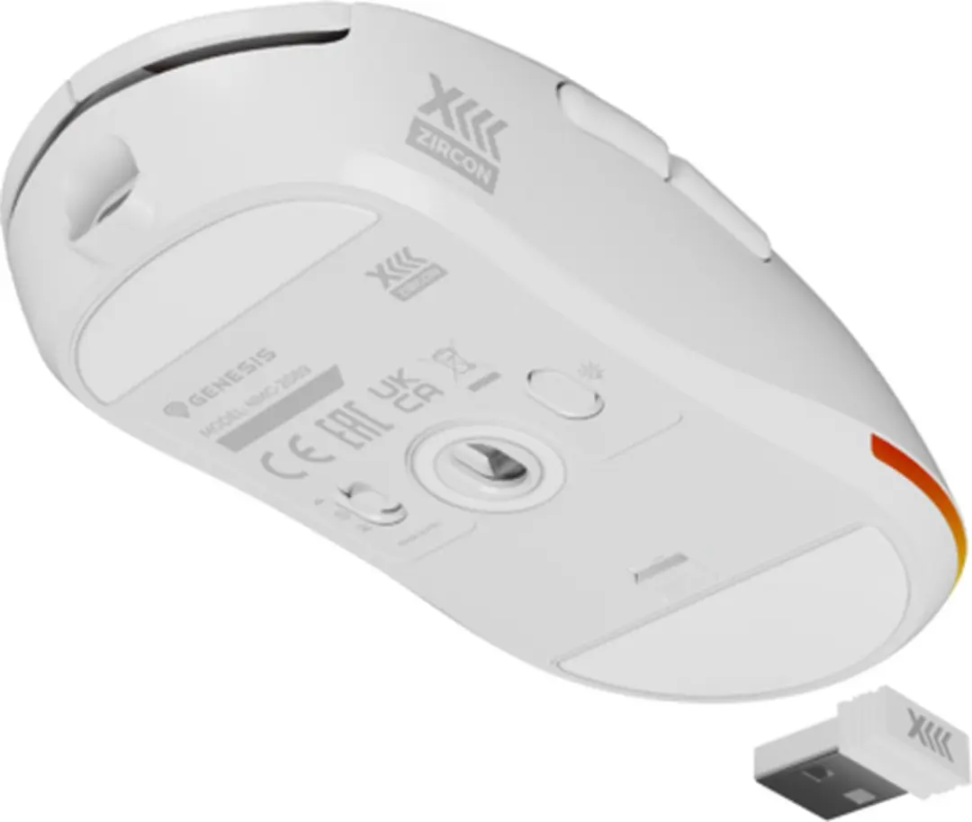 Genesis Zircon XIII Custom NMG-2090 Gamingmuis - Wit - afbeelding 3 van 6