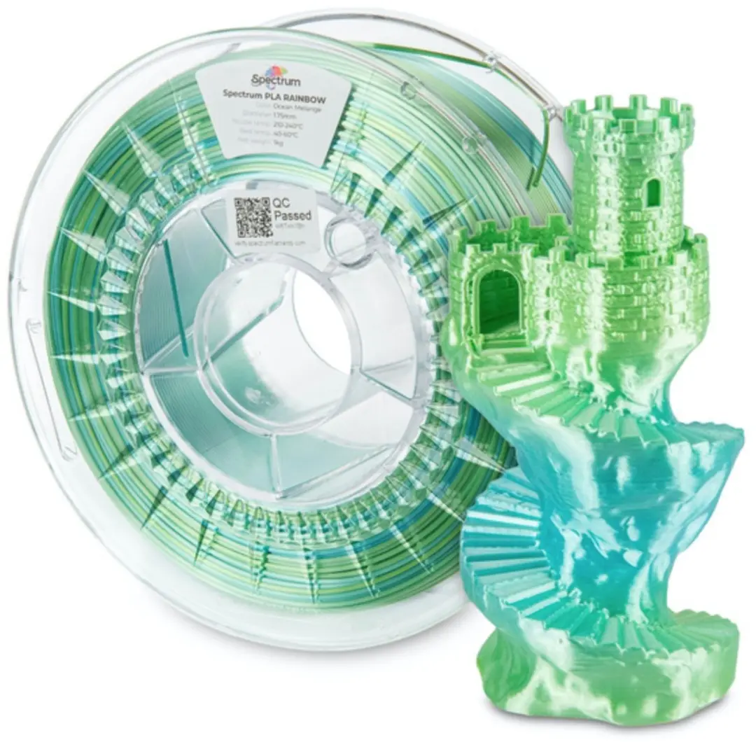 Spectrum PLA Filament Regenboog Oceaan Melange 1,75mm 1kg