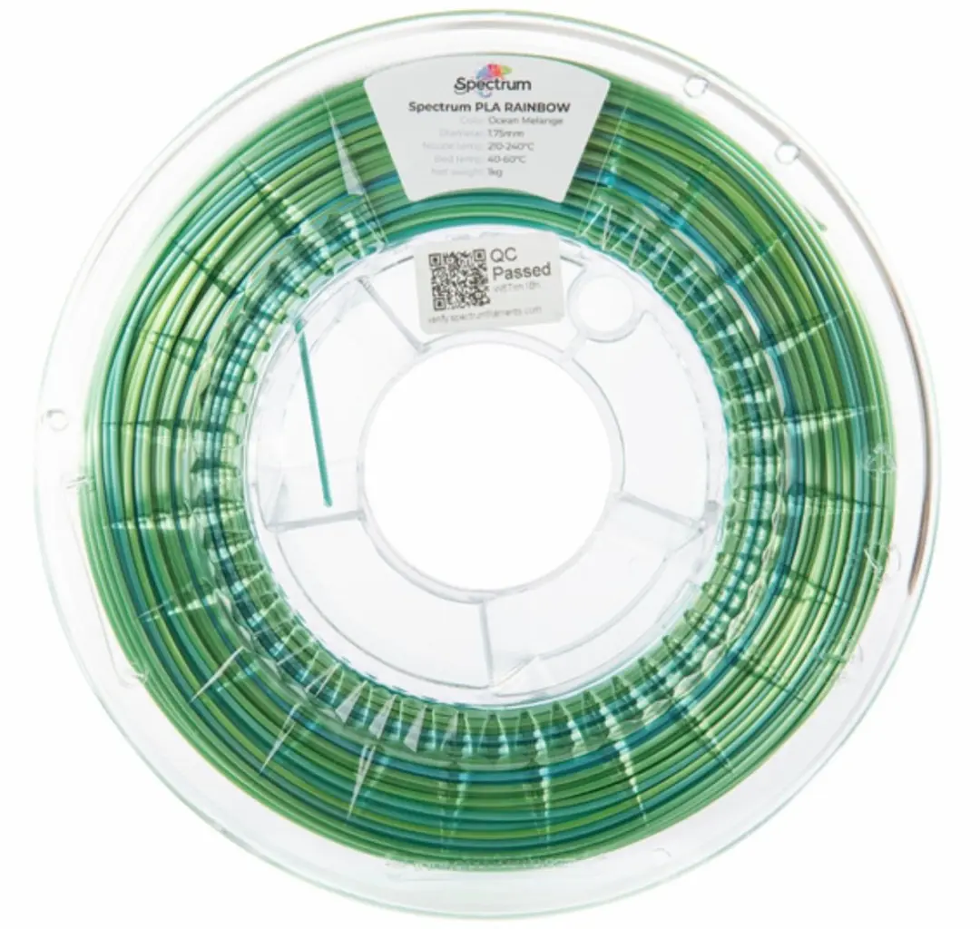 Spectrum PLA Filament Regenboog Oceaan Melange 1,75mm 1kg - afbeelding 2 van 5