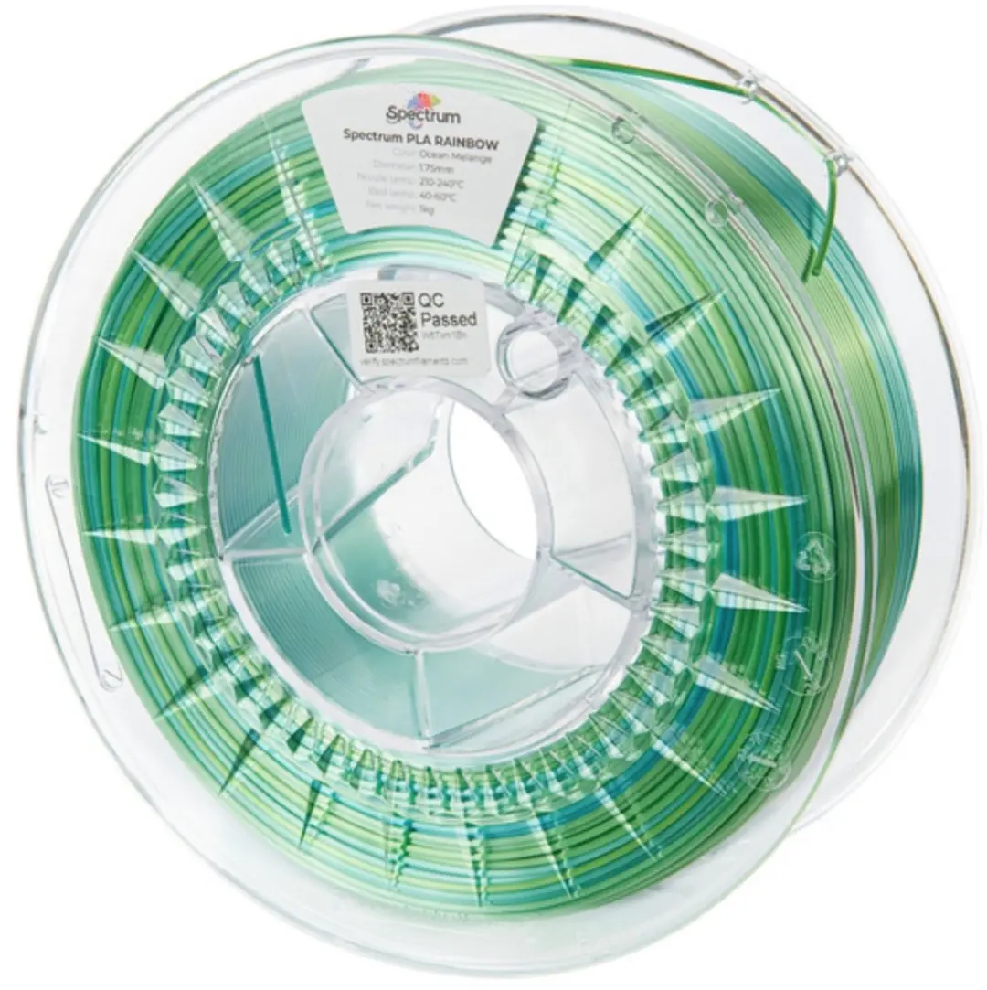 Spectrum PLA Filament Regenboog Oceaan Melange 1,75mm 1kg - afbeelding 5 van 5