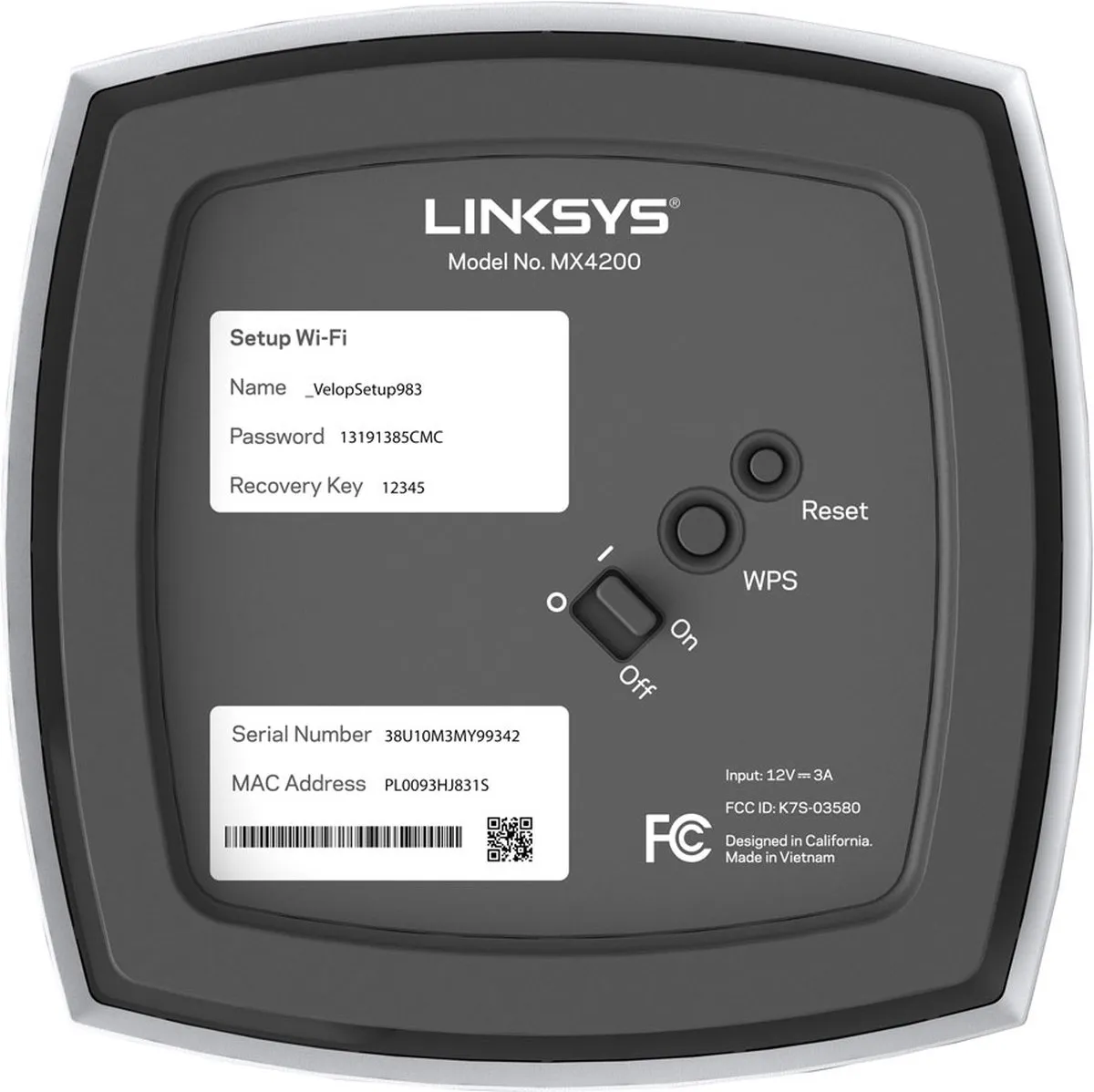 Linksys Velop MX4200 Tri-Band Mesh Wifi 6 - 1-Pack - Wit