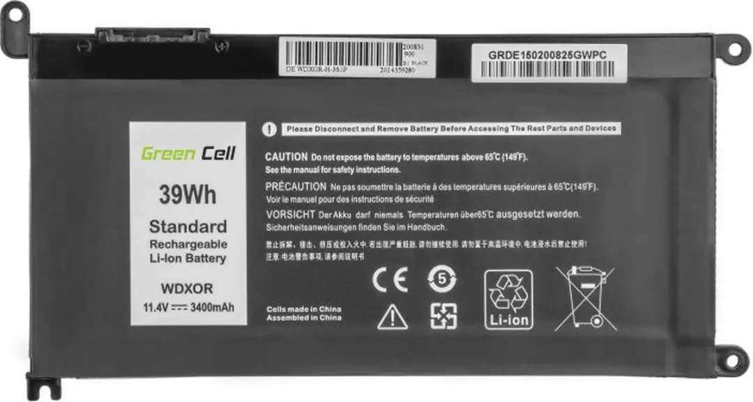 Green Cell DE150 Laptopbatterij - 3400mAh - 39Wh - afbeelding 4 van 5