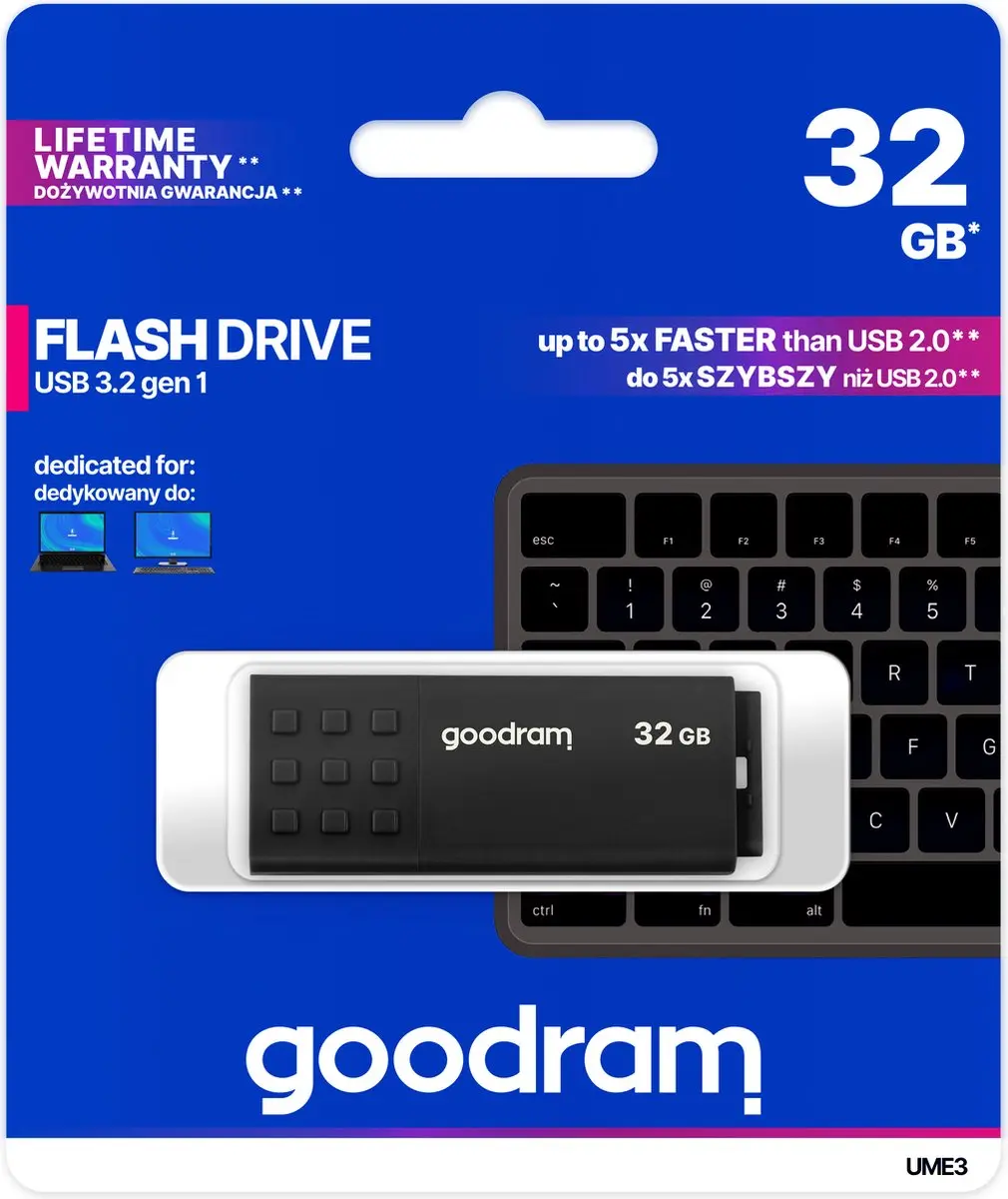 Goodram UME3 USB-stick 32GB - Zwart - afbeelding 3 van 6