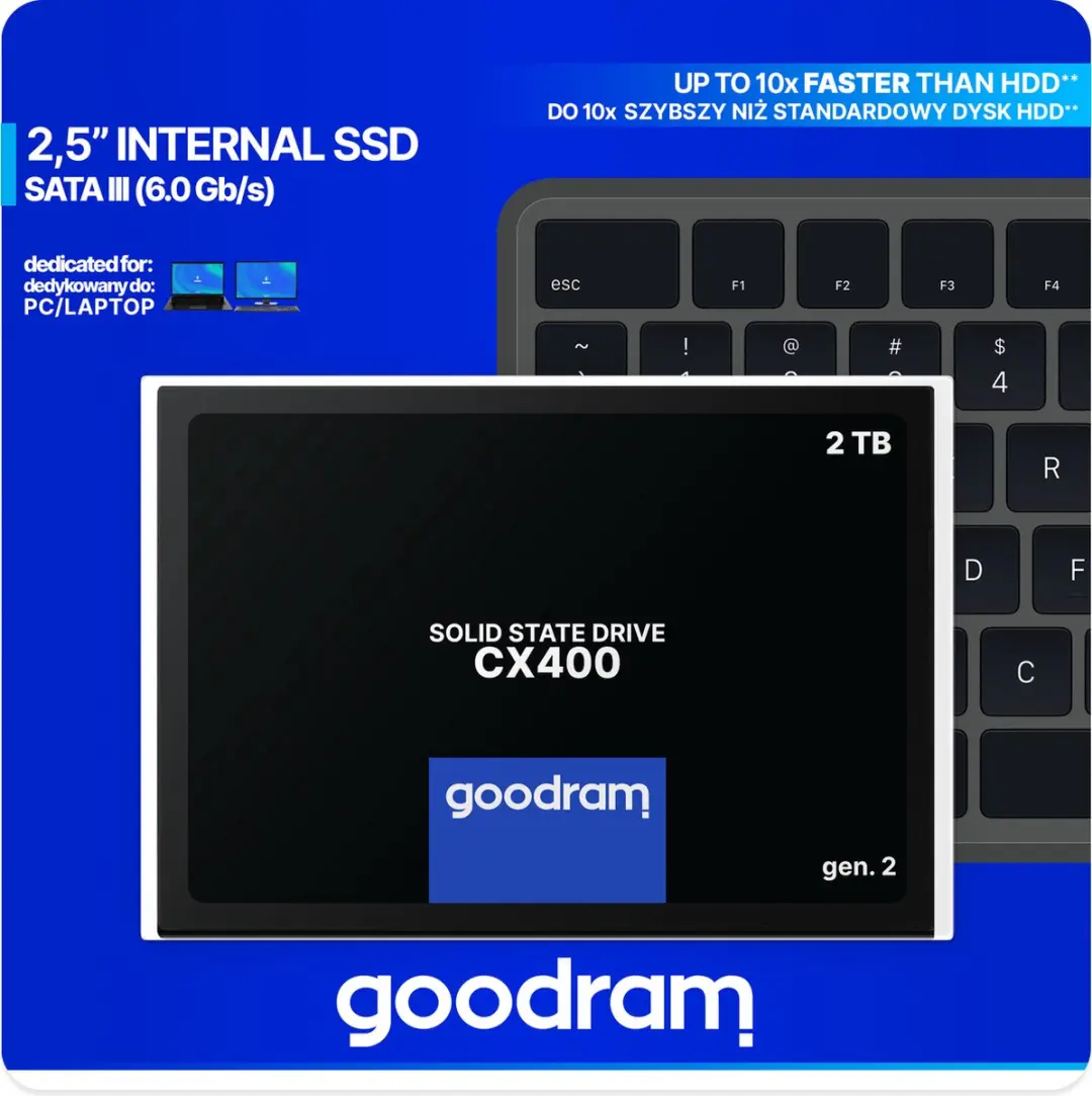 Goodram CX400 Gen. 2 2TB SATA SSD - SSDPR-CX400-02T-G2 - afbeelding 3 van 6