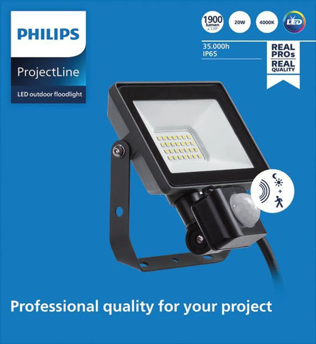 Philips LED ProjectLine Straler 20W - Koel wit 4000K - Zwart - afbeelding 6 van 6