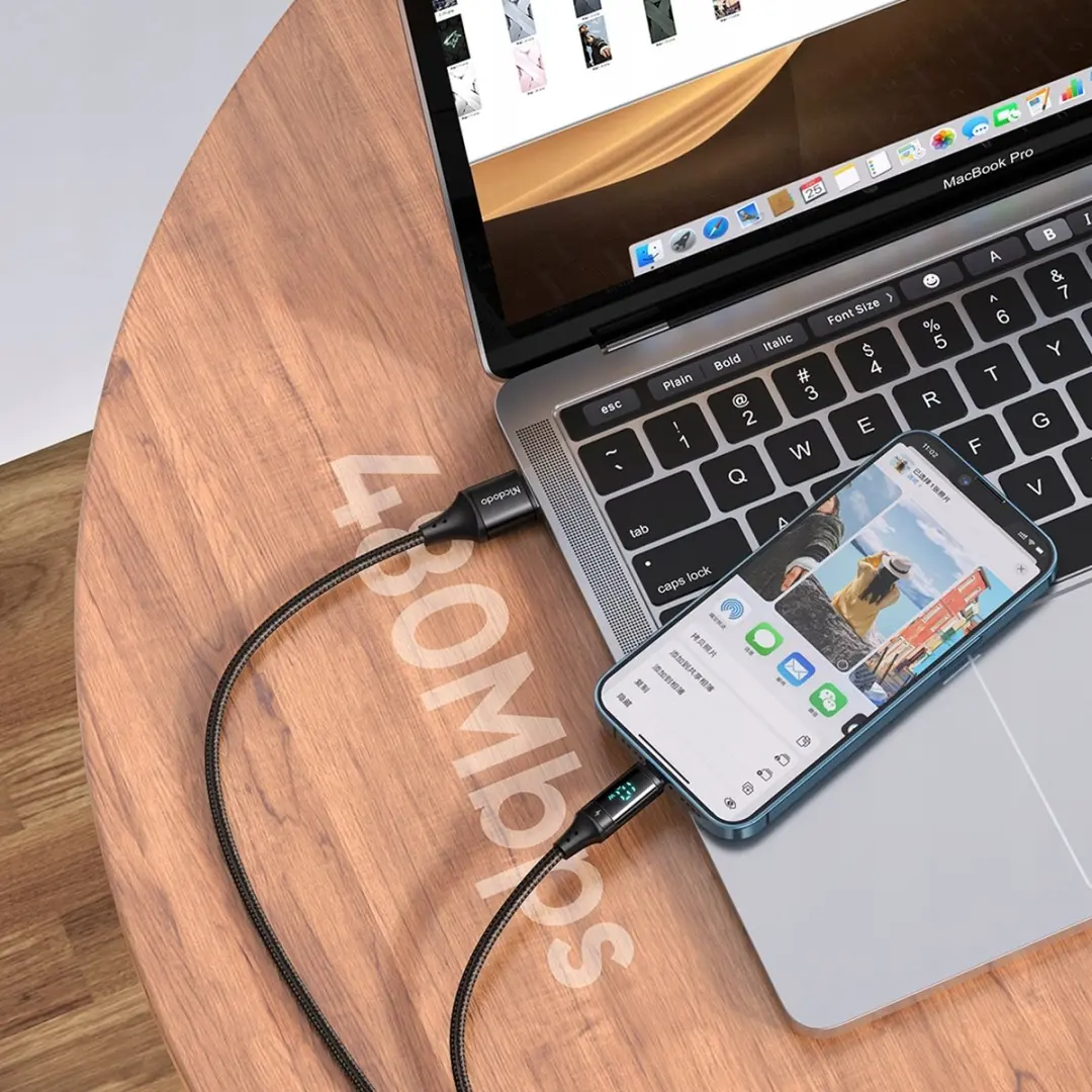 Mcdodo CA-1060 USB-A naar Lightning Kabel - Zwart - afbeelding 6 van 6