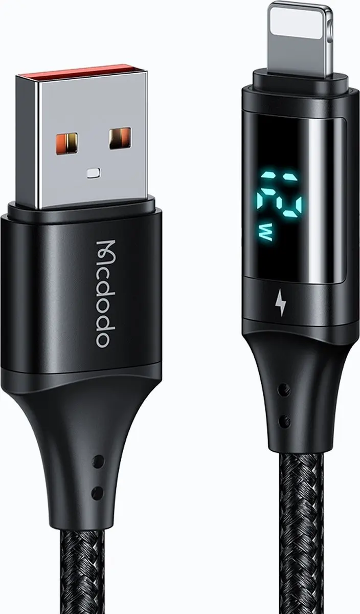 Mcdodo CA-1060 USB-A naar Lightning Kabel - Zwart - afbeelding 5 van 6