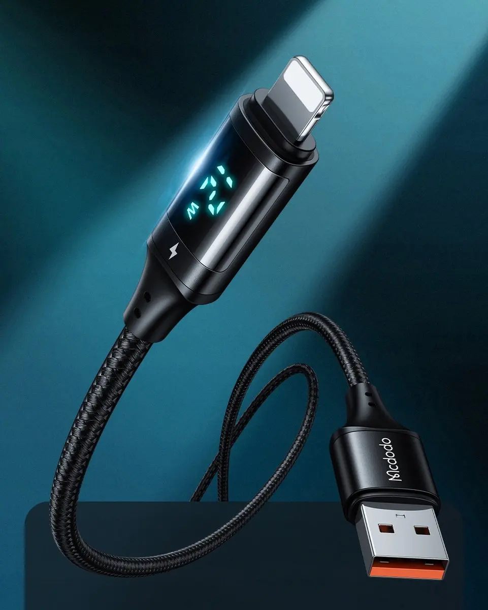 Mcdodo CA-1060 USB-A naar Lightning Kabel - Zwart - afbeelding 4 van 6