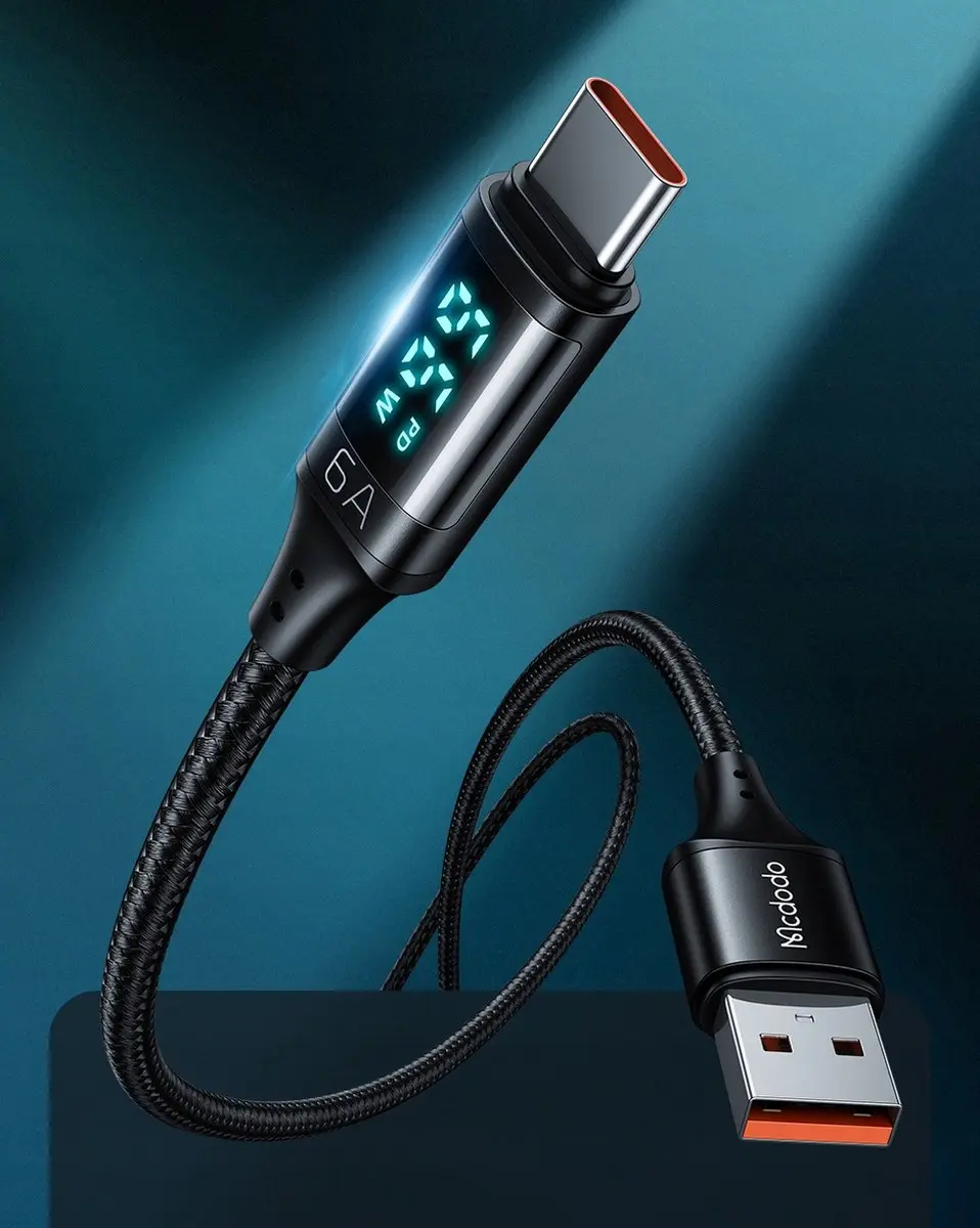 Mcdodo CA-1080 USB-C Kabel 66W - Zwart - afbeelding 4 van 6
