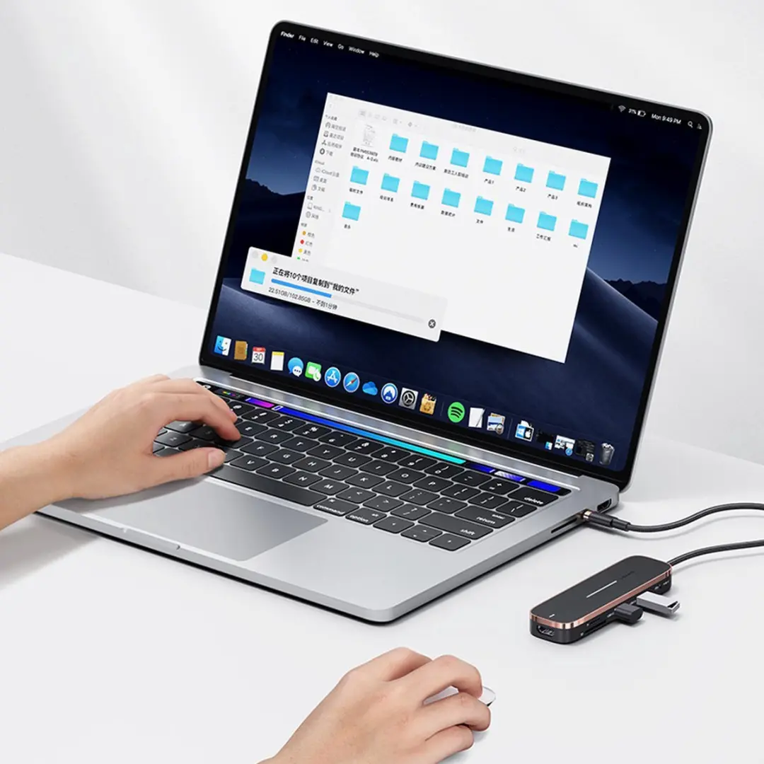USAMS SJ575HUB01 USB-C Hub - 6-in-1 - afbeelding 5 van 6