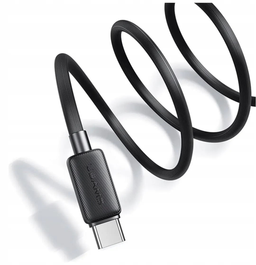 USAMS KY US-SJ696 USB-C naar USB-C Kabel 60W 2m - Wit - afbeelding 3 van 6