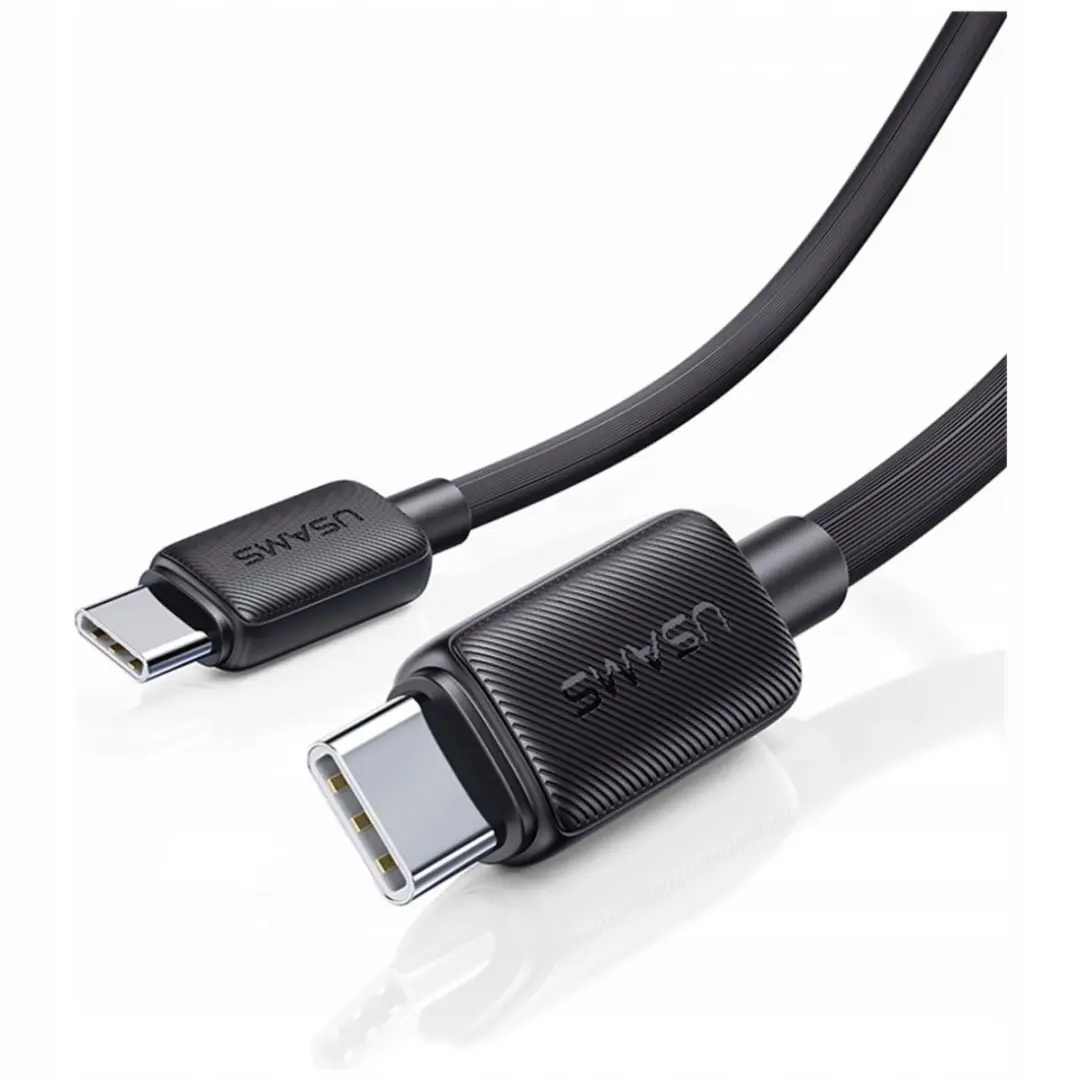 USAMS KY US-SJ696 USB-C naar USB-C Kabel 60W 2m - Wit - afbeelding 5 van 6