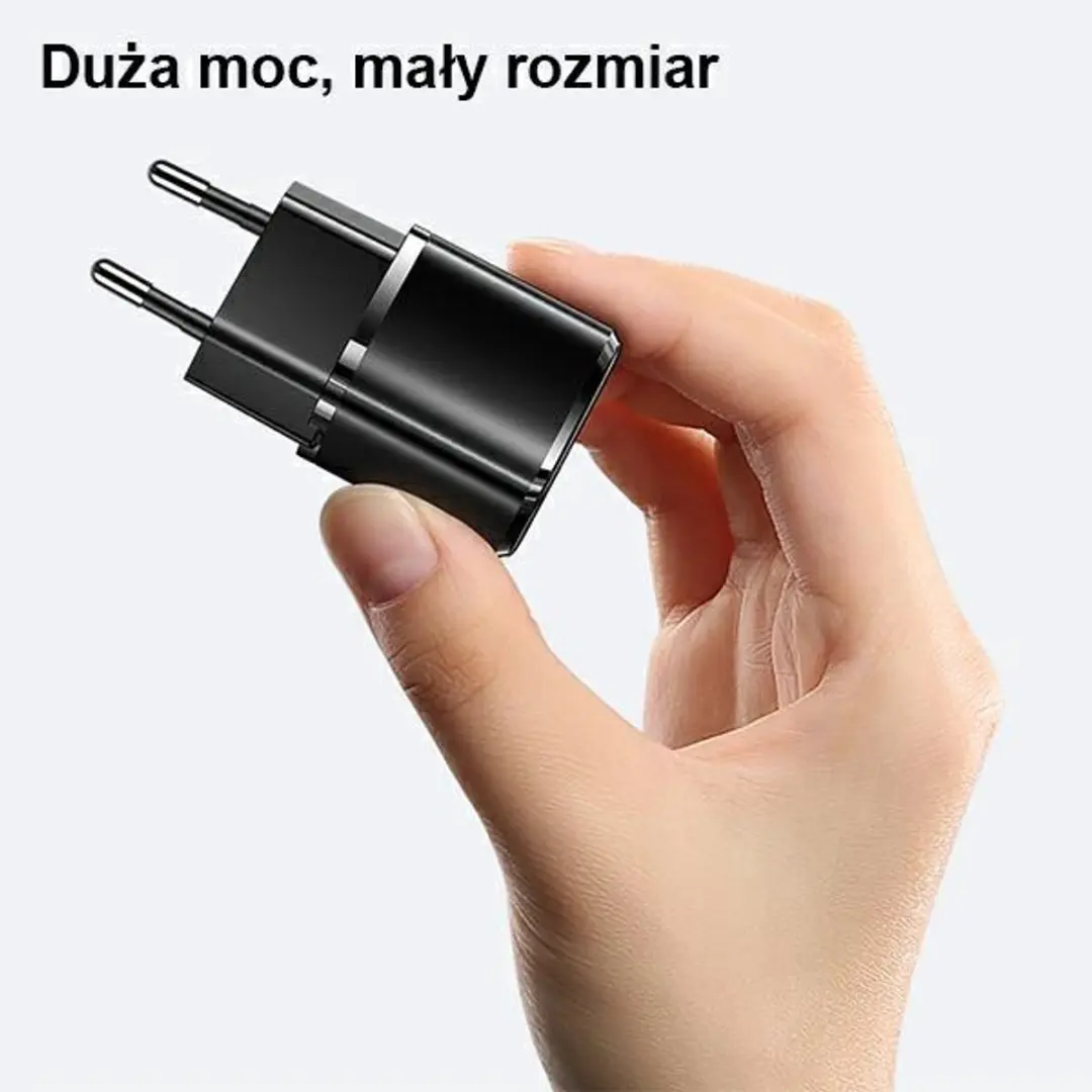 USAMS T36 Serie USB-C Oplader 20W - Zwart - afbeelding 5 van 6