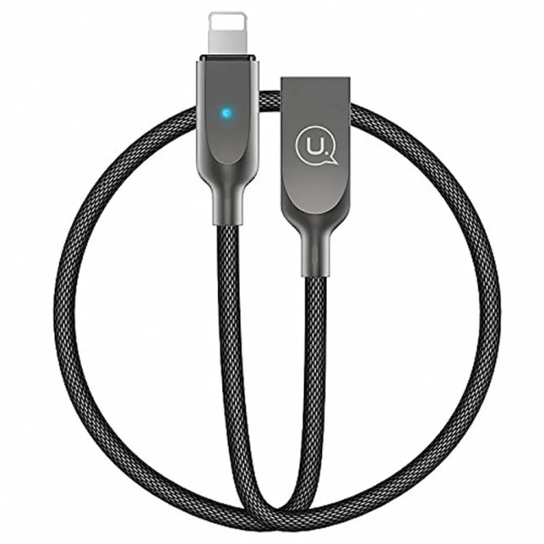 USAMS U-Sun Lightning Kabel IPYSUSB201 - 1,9m - Zwart - afbeelding 6 van 6