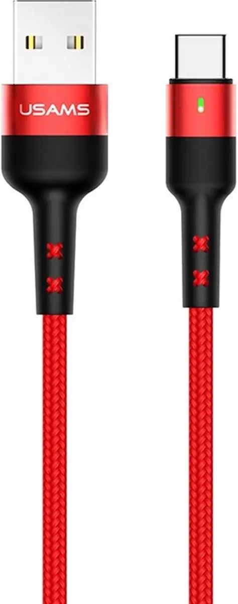 USAMS Gevlochten USB-A naar USB-C Kabel