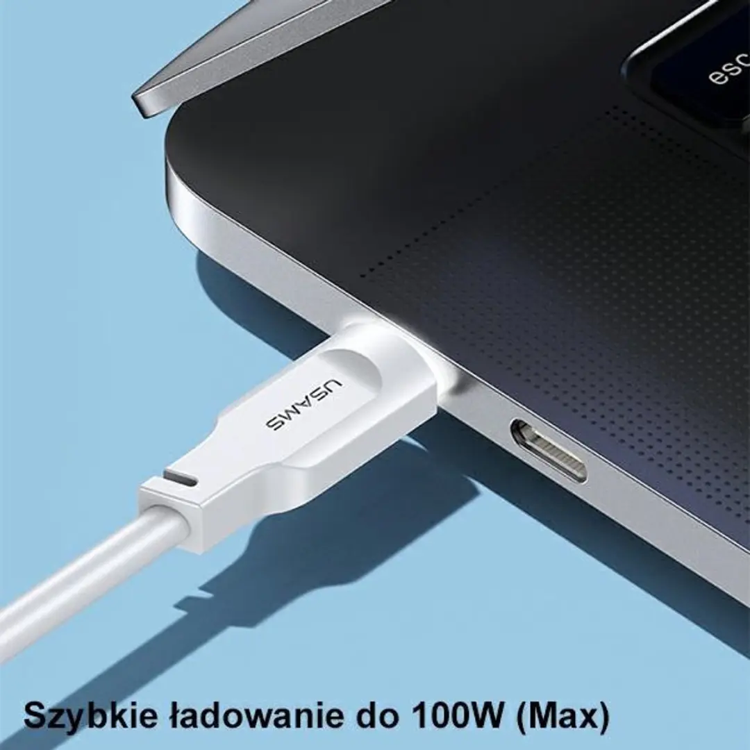 USAMS Lithe SJ567USB04 USB-C Kabel 100W - Groen - afbeelding 6 van 6