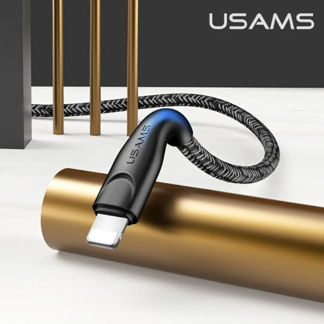 USAMS U41 Lightning Kabel - 3m - Zwart - afbeelding 6 van 6