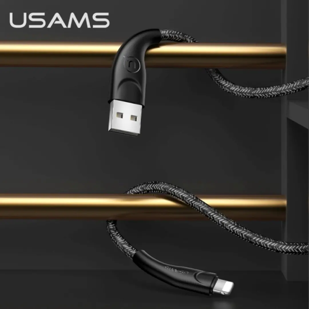 USAMS U41 Lightning Kabel - 3m - Zwart - afbeelding 3 van 6