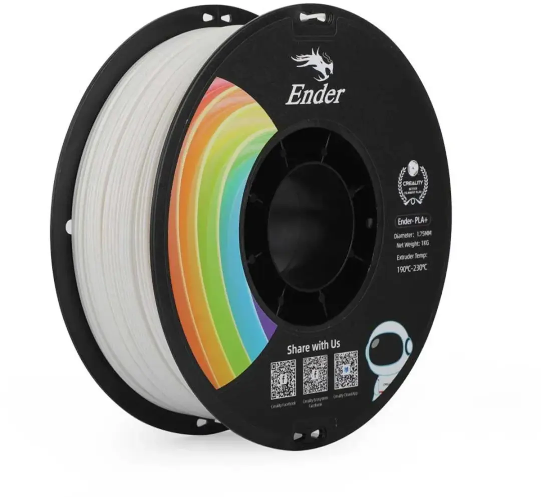 Creality Ender PLA+ 3D Filament 1,75mm 1kg - Wit - afbeelding 2 van 6