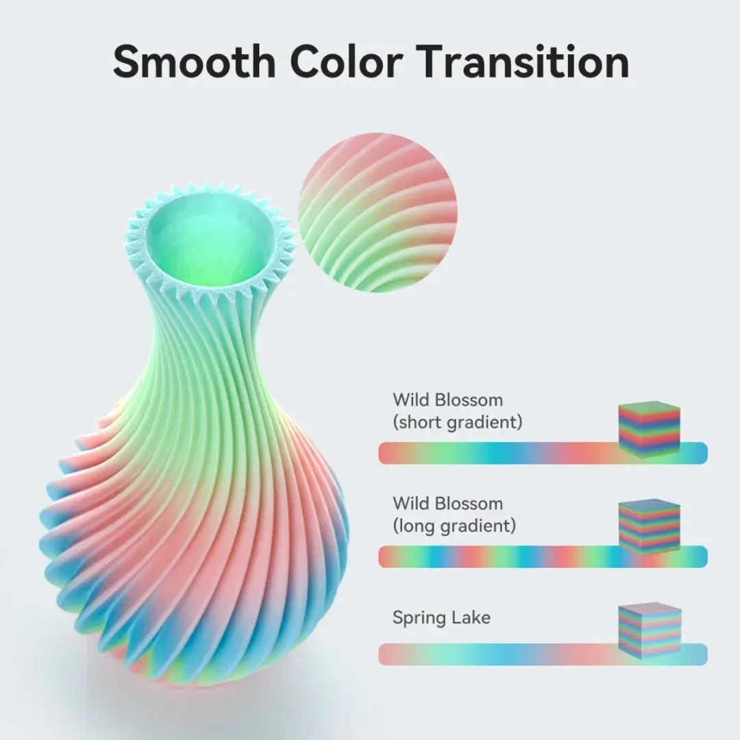 Creality Hyper PLA Filament 1.75mm - 1kg - Rainbow Blossom Short - afbeelding 6 van 6