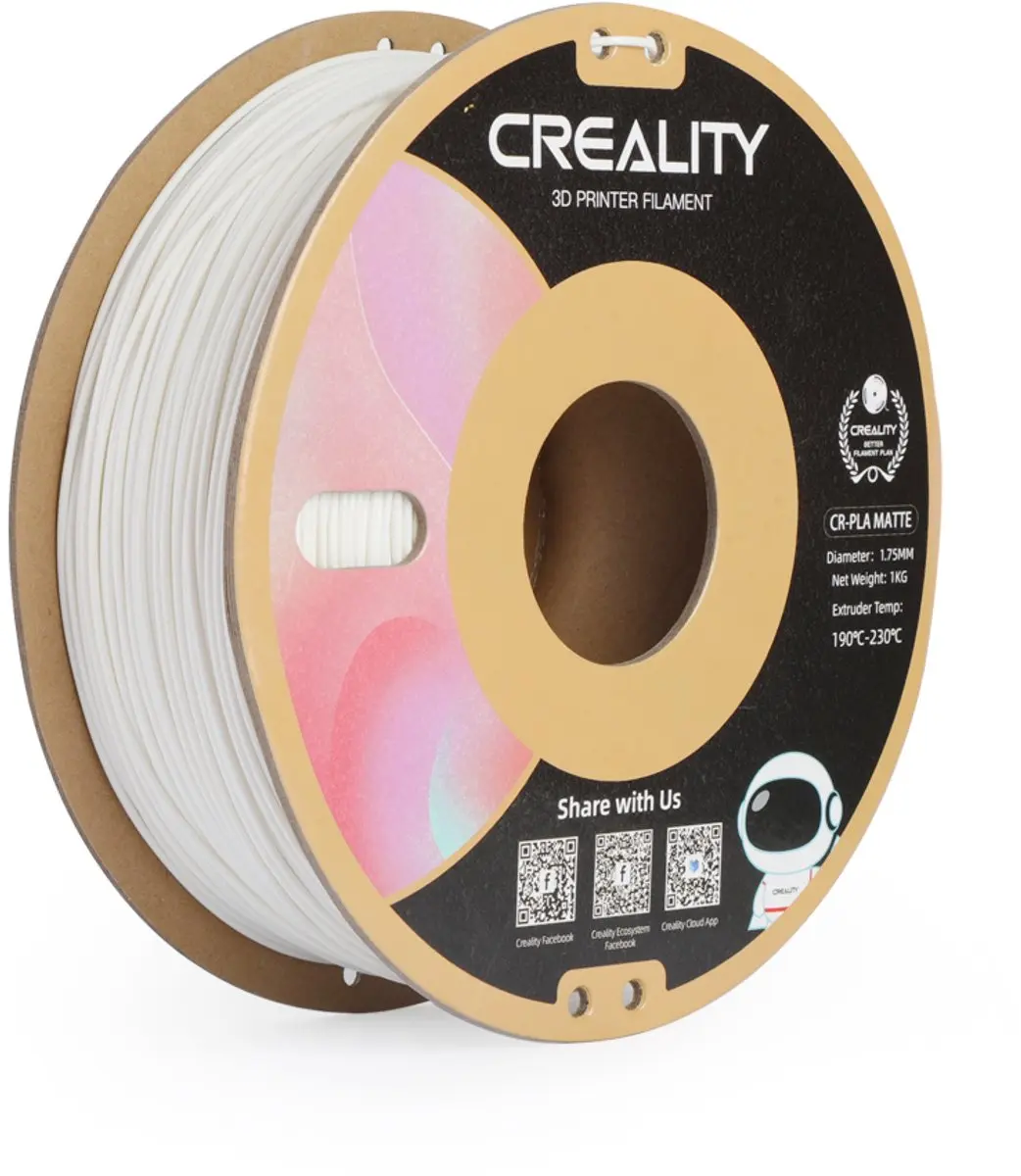 Creality CR-PLA Matte Filament Gypsum White 1.75mm 1kg