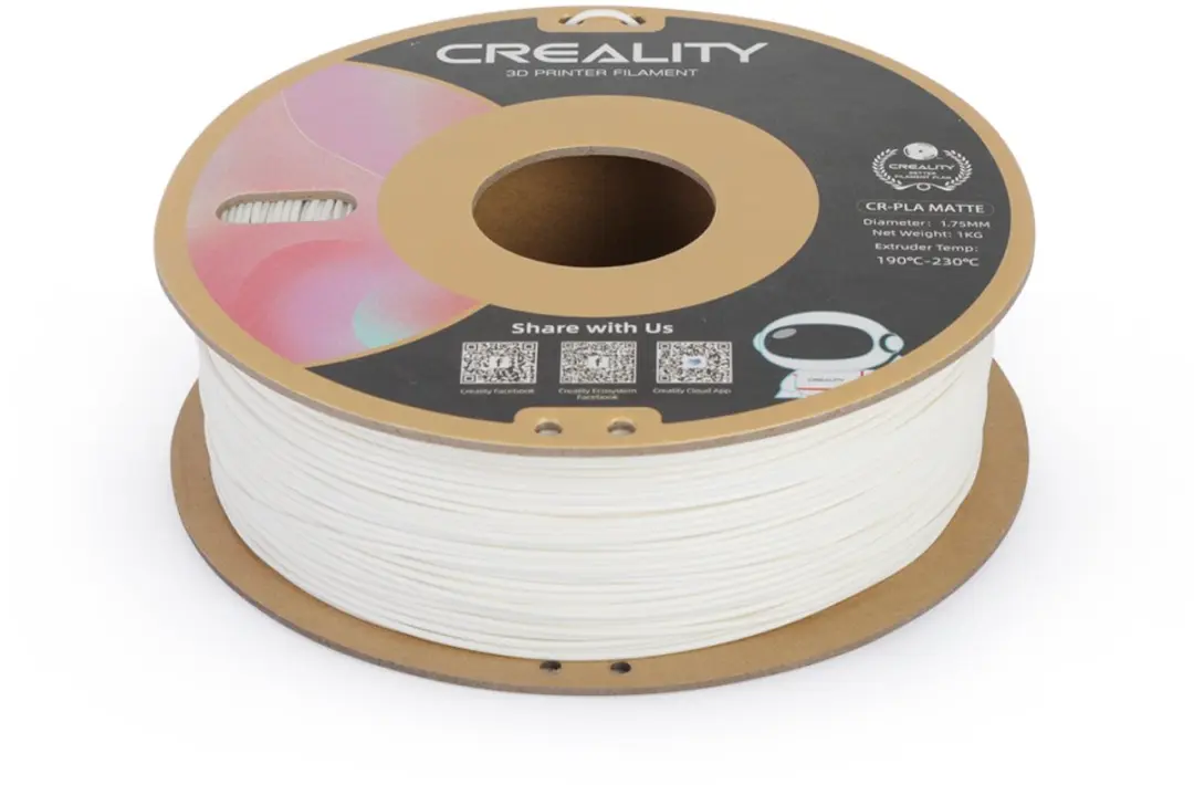 Creality CR-PLA Matte Filament Gypsum White 1.75mm 1kg - afbeelding 4 van 5