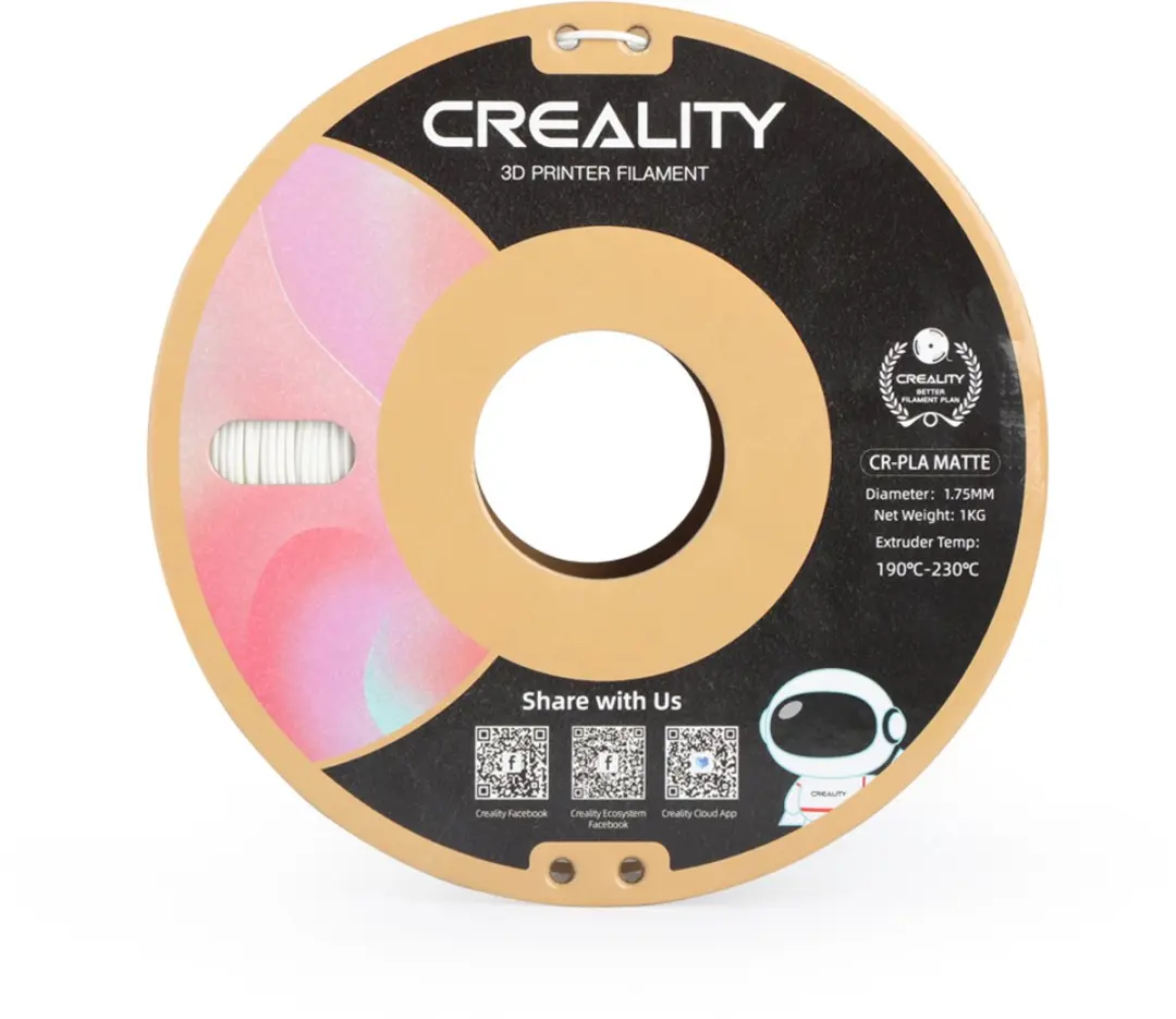 Creality CR-PLA Matte Filament Gypsum White 1.75mm 1kg - afbeelding 2 van 5