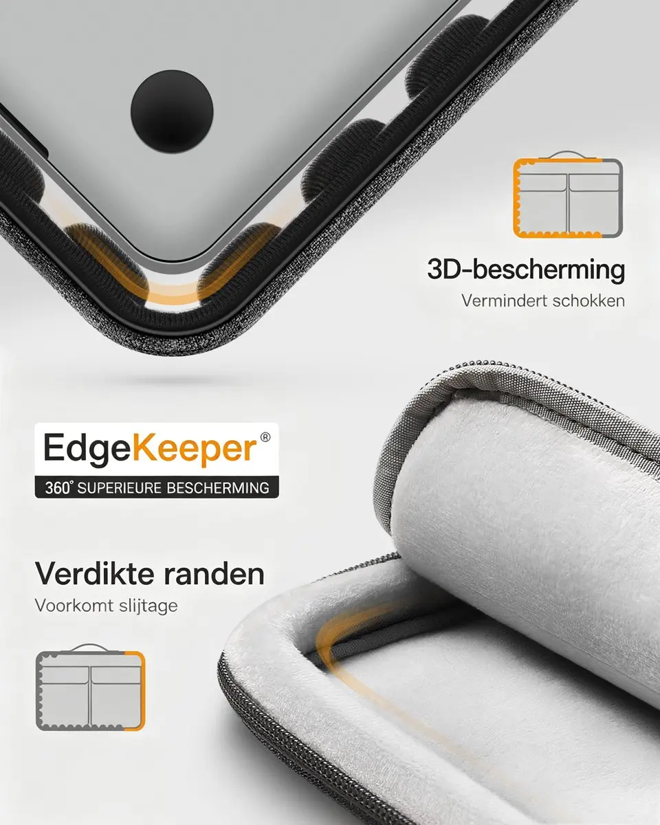 Inateck LB01005-15 Laptoptas 15,6 inch - Zwart - afbeelding 3 van 6