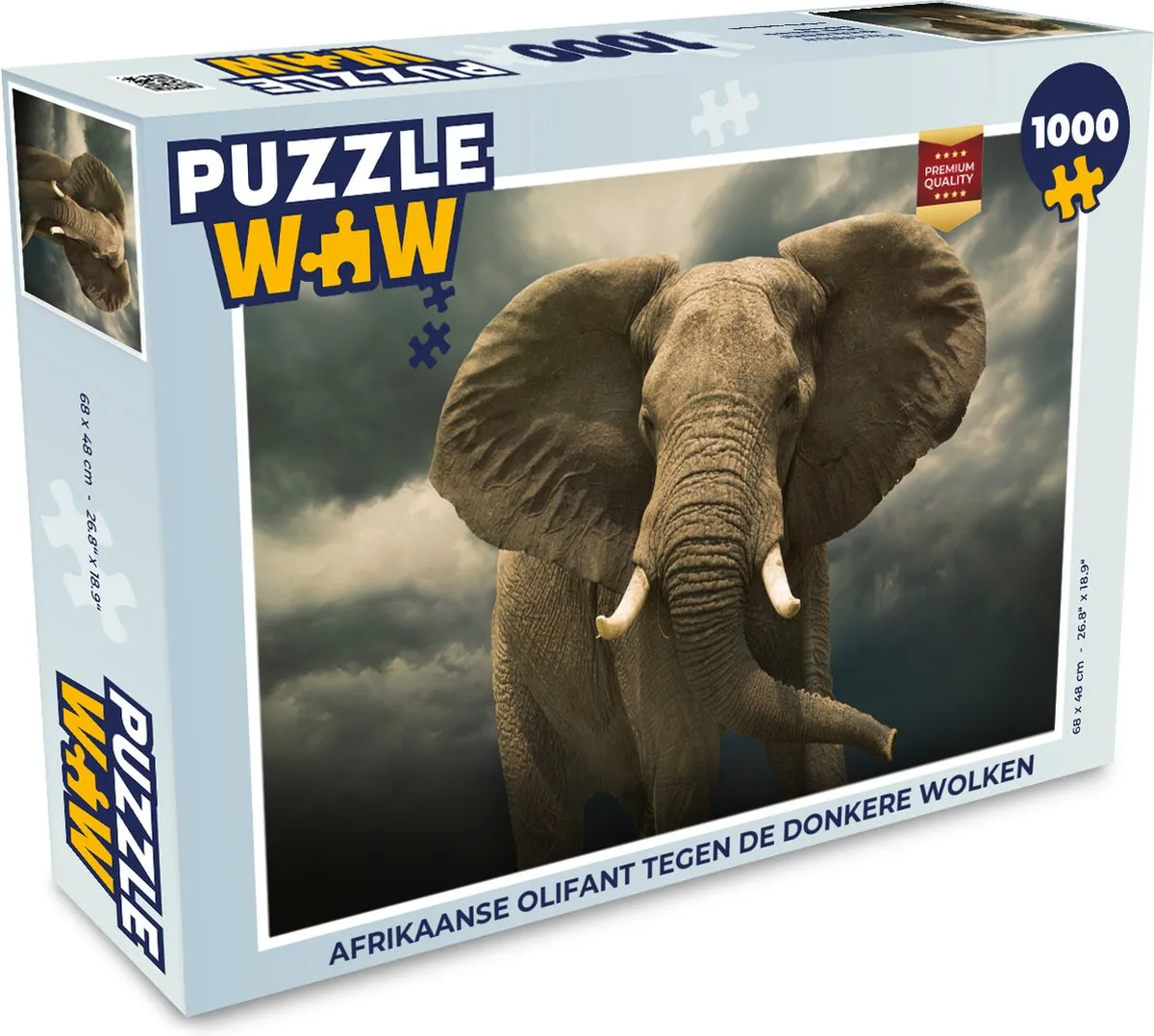PuzzleWow Afrikaanse Olifant Legpuzzel 1000 Stuks
