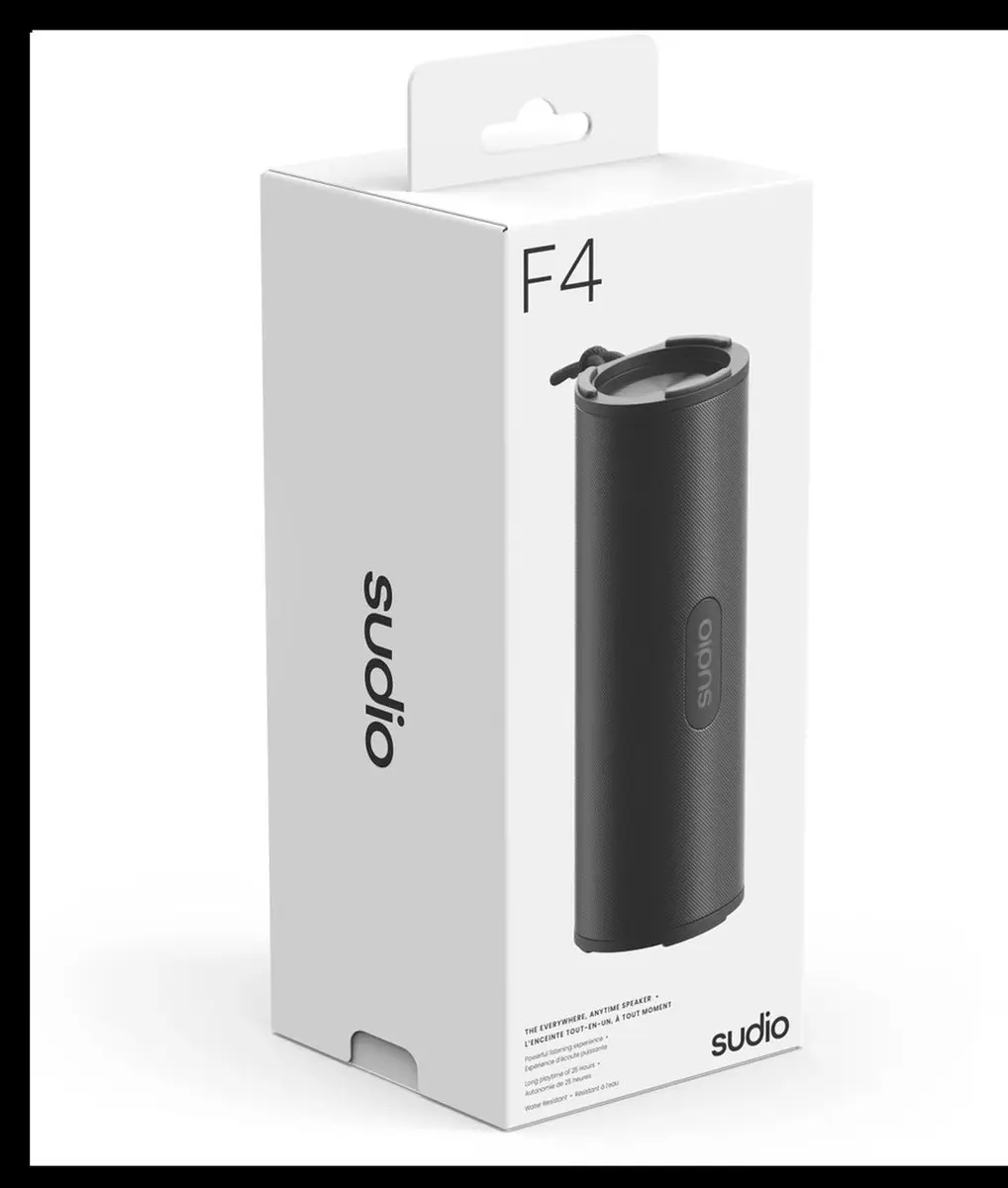 Sudio F4 Bluetooth Speaker - 25 uur - Zwart - afbeelding 4 van 6