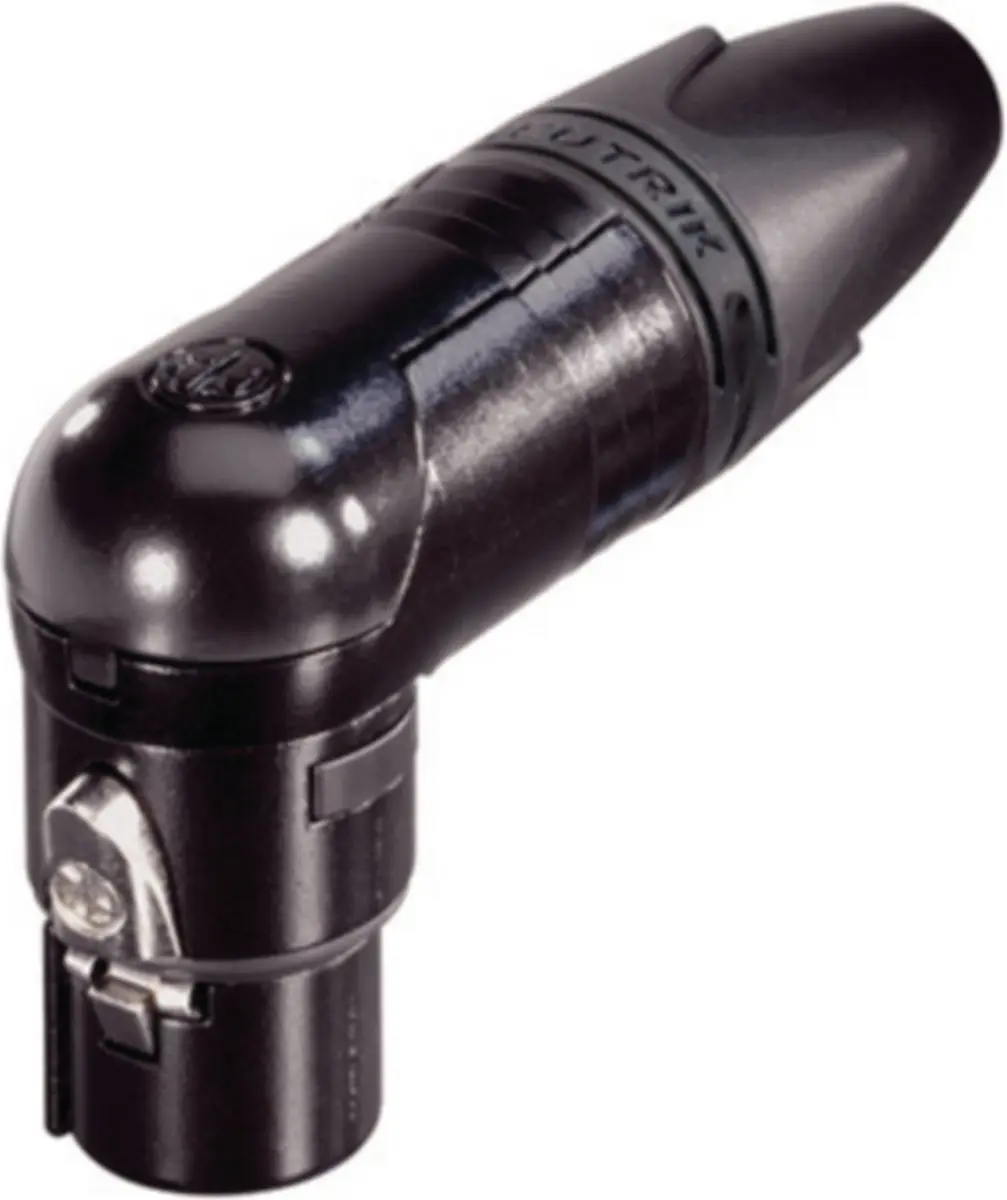 Neutrik NC3FRX-BAG XLR 3-pins haakse connector - Zwart - afbeelding 2 van 5