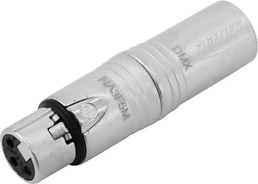 Neutrik NA3F5M XLR-adapter - Grijs - afbeelding 3 van 6