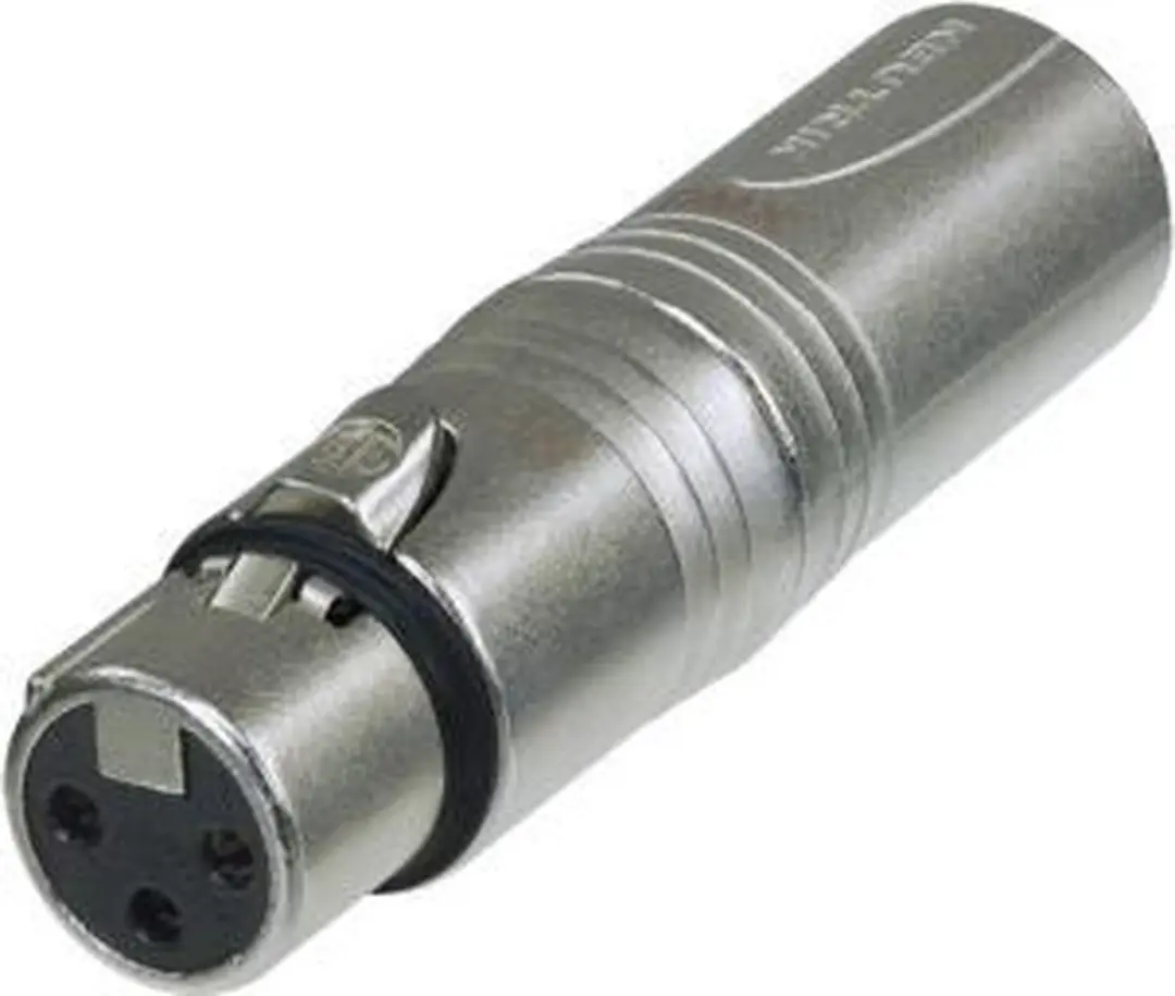 Neutrik NA3F5M XLR-adapter - Grijs - afbeelding 6 van 6