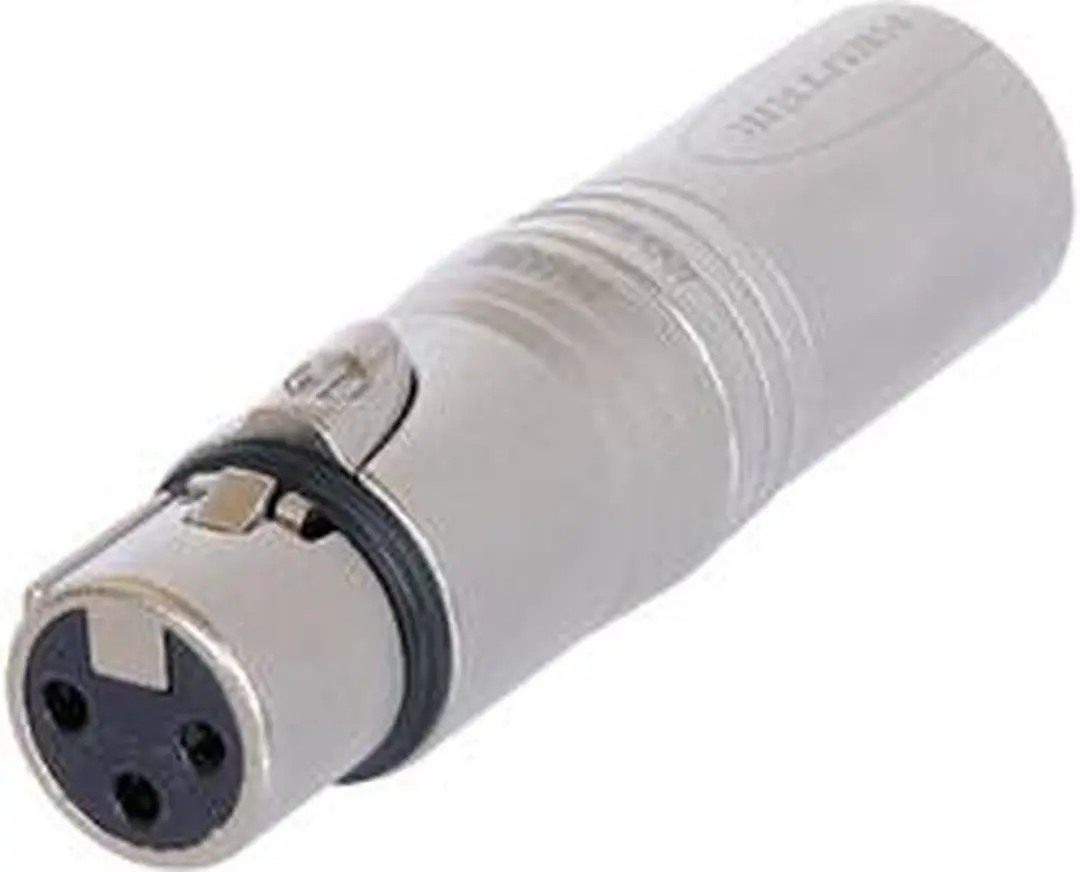 Neutrik NA3F5M XLR-adapter - Grijs - afbeelding 4 van 6